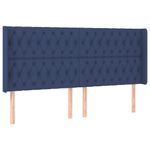 Casa si Gradina - Mobilier - Paturi si accesorii - Paturi - Pat cu arcuri, saltea si LED, albastru, 180x200 cm, textil - Infinity.ro