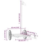 Sport si Outdoor - Ciclism - Accesorii pentru biciclete - Remorci biciclete - Remorca de bicicleta, negru, 126x63x34 cm, fier - Infinity.ro