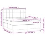 Casa si Gradina - Mobilier - Paturi si accesorii - Paturi - Pat box spring cu saltea, gri inchis, 180x200 cm, catifea - Infinity.ro
