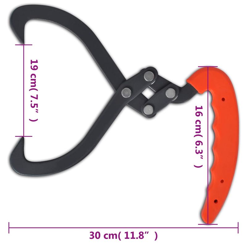 Casa si Gradina - Gradinarit si plante - Unelte gradinarit - Accesorii pentru unelte gradinarit - Cleste cu maner pentru busteni din lemn, 4 buc., PVC - Infinity.ro