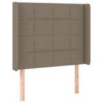 Casa si Gradina - Mobilier - Paturi si accesorii - Paturi - Pat cu arcuri, saltea si LED, gri taupe, 90x190 cm, textil - Infinity.ro