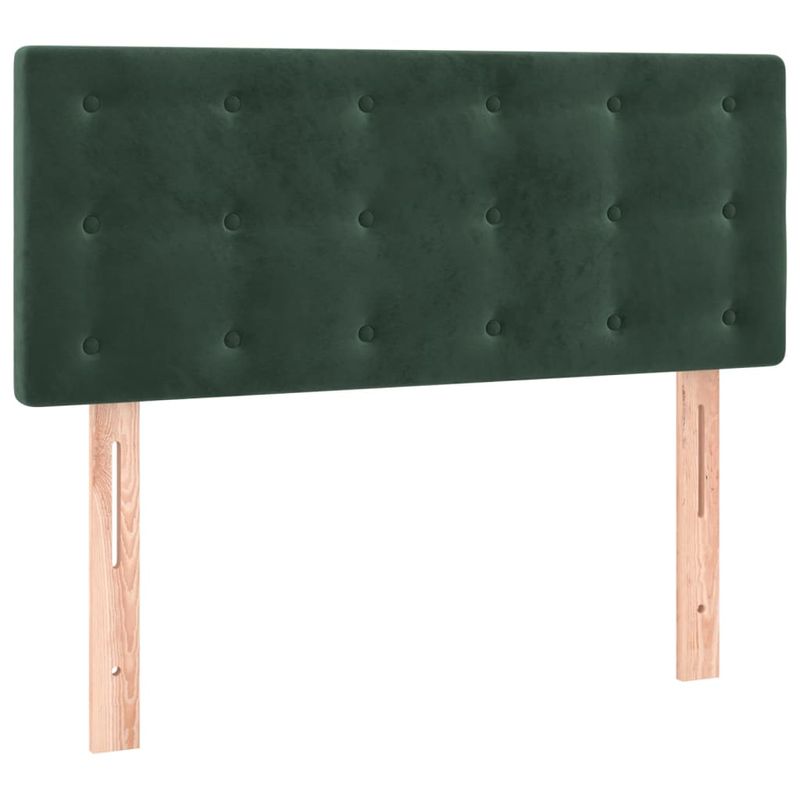 Casa si Gradina - Mobilier - Paturi si accesorii - Paturi - Pat box spring cu saltea, verde inchis, 80x200 cm, catifea - Infinity.ro