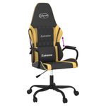 PC, gaming si accesorii - Gaming - Accesorii gaming - Scaune gaming - Scaun de jocuri, negru si auriu, piele ecologica - Infinity.ro