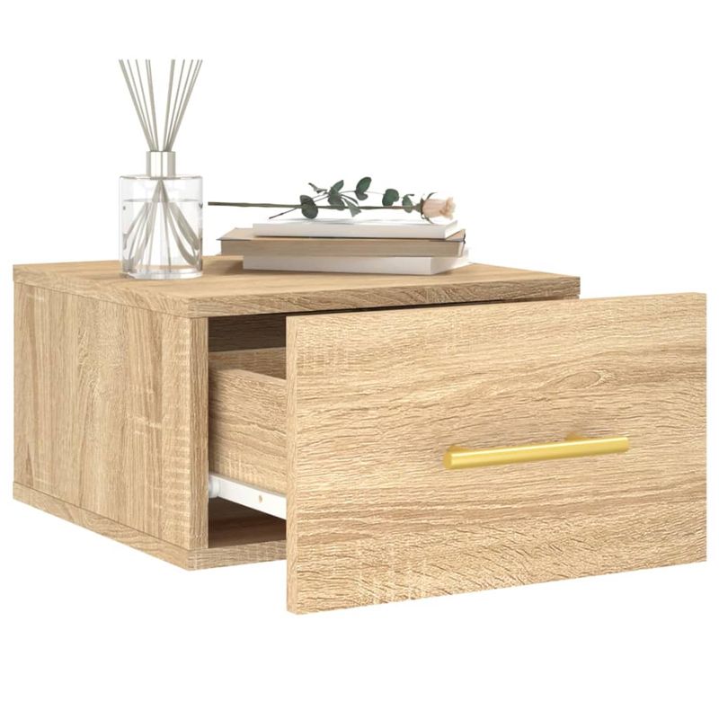 Casa si Gradina - Mobilier - Comode si corpuri - Noptiere - Noptiere de perete, 2 buc., stejar sonoma, 35x35x20 cm - Infinity.ro