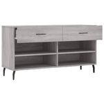 Casa si Gradina - Mobilier - Organizare si depozitare - Organizator incaltaminte - Banca de pantofi, gri sonoma, 102x35x55 cm, lemn prelucrat - Infinity.ro