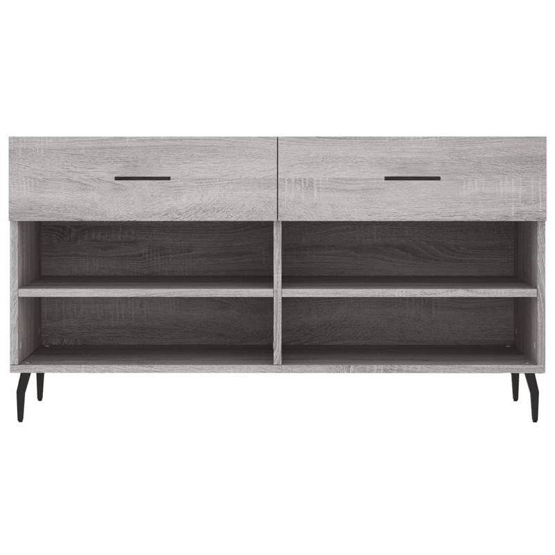 Casa si Gradina - Mobilier - Organizare si depozitare - Organizator incaltaminte - Banca de pantofi, gri sonoma, 102x35x55 cm, lemn prelucrat - Infinity.ro