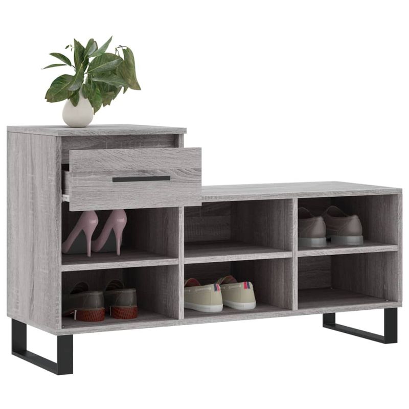 Casa si Gradina - Mobilier - Organizare si depozitare - Organizator incaltaminte - Pantofar, gri sonoma, 102x36x60 cm, lemn prelucrat - Infinity.ro