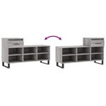 Casa si Gradina - Mobilier - Organizare si depozitare - Organizator incaltaminte - Pantofar, gri sonoma, 102x36x60 cm, lemn prelucrat - Infinity.ro