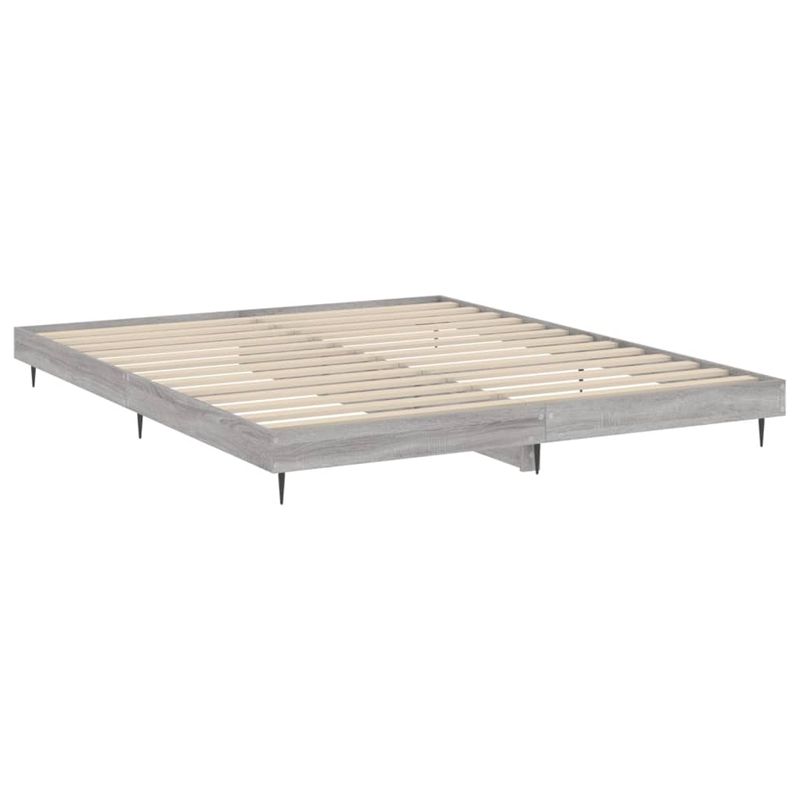 Casa si Gradina - Mobilier - Paturi si accesorii - Paturi - Cadru de pat, gri sonoma, 160x200 cm, lemn prelucrat - Infinity.ro
