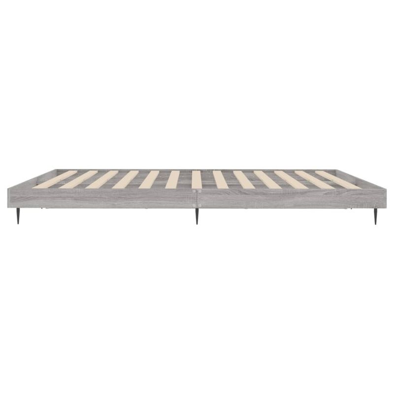 Casa si Gradina - Mobilier - Paturi si accesorii - Paturi - Cadru de pat, gri sonoma, 160x200 cm, lemn prelucrat - Infinity.ro