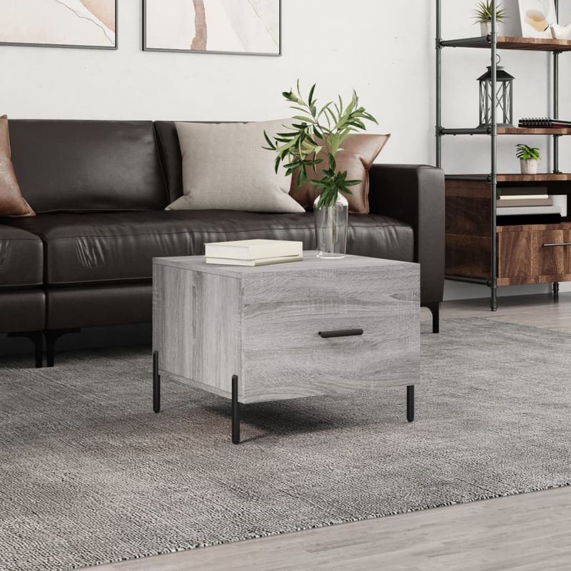 Casa si Gradina - Mobilier - Mese si birouri - Masute de cafea - Masuta de cafea, gri sonoma, 50x50x40 cm, lemn prelucrat - Infinity.ro