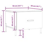 Casa si Gradina - Mobilier - Mese si birouri - Masute de cafea - Masuta de cafea, gri sonoma, 50x50x40 cm, lemn prelucrat - Infinity.ro