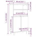 Casa si Gradina - Mobilier - Comode si corpuri - Corpuri bucatarie - Dulap inalt, stejar fumuriu, 60x36x110 cm, lemn prelucrat - Infinity.ro