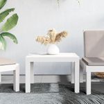 Casa si Gradina - Gradina si terasa - Mobilier exterior - Mese gradina - Masa de gradina, alb, 59x47x40 cm, PP - Infinity.ro