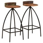 Casa si Gradina - Mobilier - Scaune si fotolii - Scaune - Scaune de bar, 2 buc., lemn masiv reciclat - Infinity.ro