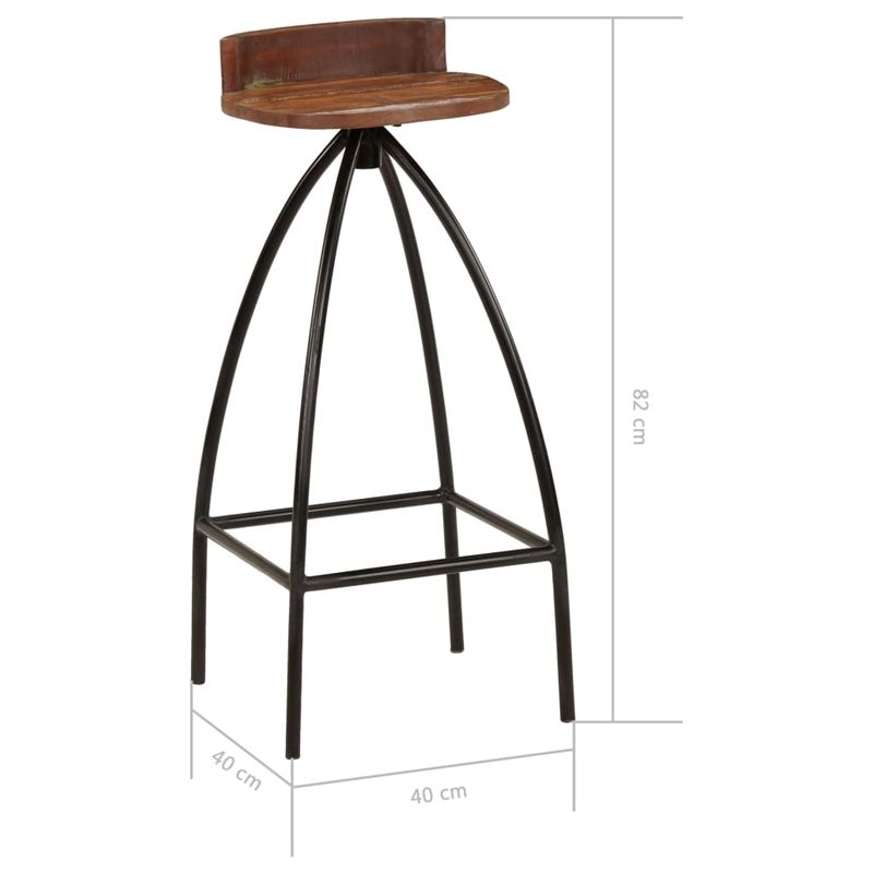 Casa si Gradina - Mobilier - Scaune si fotolii - Scaune - Scaune de bar, 2 buc., lemn masiv reciclat - Infinity.ro