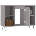 Casa si Gradina - Mobilier - Mobilier baie - Corpuri baie - Dulap pentru baie, gri sonoma, 80x33x60 cm, lemn compozit - Infinity.ro