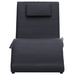 Casa si Gradina - Mobilier - Scaune si fotolii - Fotolii - Sezlong de masaj cu perna, negru, piele artificiala - Infinity.ro