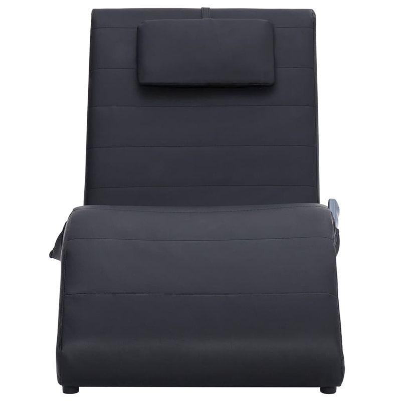 Casa si Gradina - Mobilier - Scaune si fotolii - Fotolii - Sezlong de masaj cu perna, negru, piele artificiala - Infinity.ro