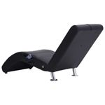 Casa si Gradina - Mobilier - Scaune si fotolii - Fotolii - Sezlong de masaj cu perna, negru, piele artificiala - Infinity.ro