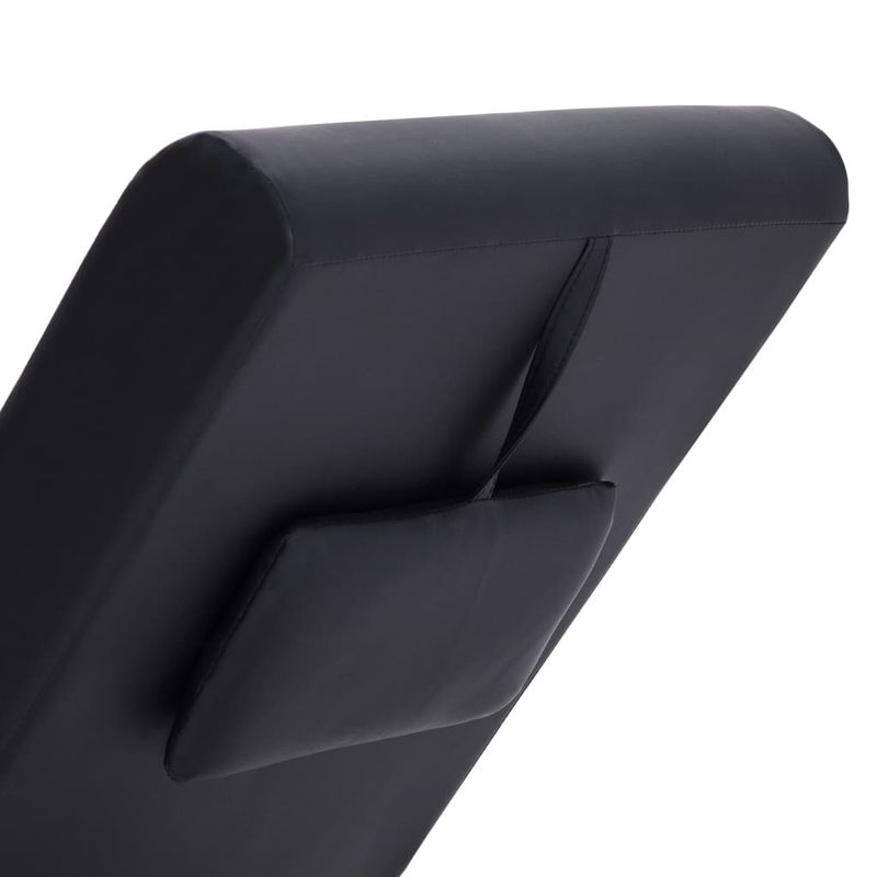 Casa si Gradina - Mobilier - Scaune si fotolii - Fotolii - Sezlong de masaj cu perna, negru, piele artificiala - Infinity.ro