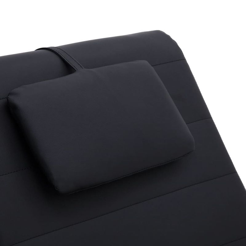 Casa si Gradina - Mobilier - Scaune si fotolii - Fotolii - Sezlong de masaj cu perna, negru, piele artificiala - Infinity.ro