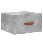 Casa si Gradina - Mobilier - Comode si corpuri - Noptiere - Noptiere montate pe perete 2 buc. gri beton 35x35x20 cm - Infinity.ro