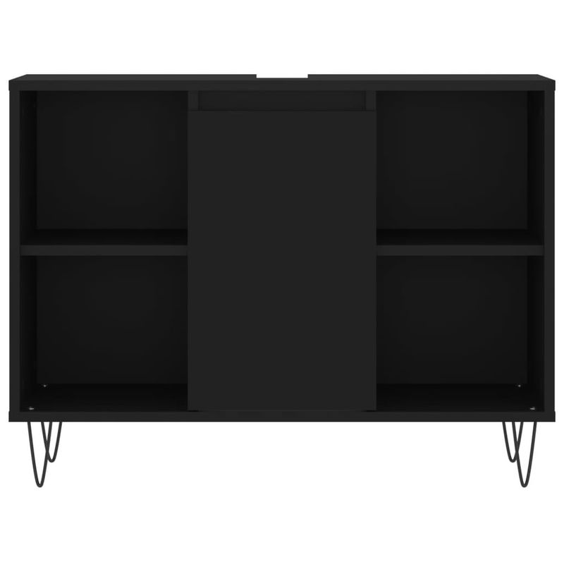 Casa si Gradina - Mobilier - Mobilier baie - Comode baie - Comoda pentru baie, negru, 80x33x60 cm, lemn compozit - Infinity.ro