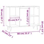 Casa si Gradina - Mobilier - Mobilier baie - Comode baie - Comoda pentru baie, negru, 80x33x60 cm, lemn compozit - Infinity.ro