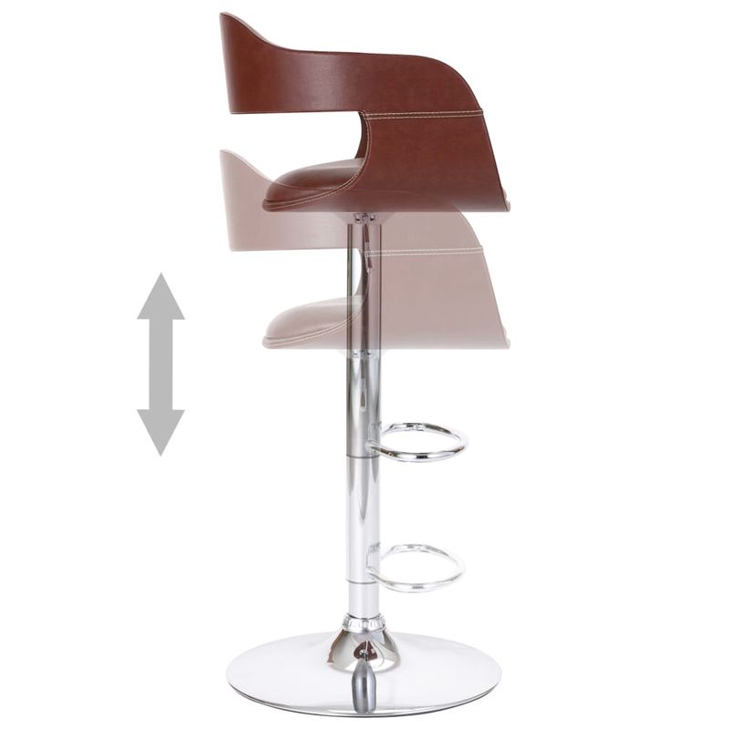 Casa si Gradina - Mobilier - Scaune si fotolii - Scaune - Scaun de bar, maro, piele ecologica - Infinity.ro