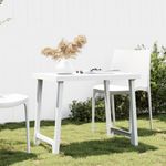 Casa si Gradina - Gradina si terasa - Mobilier exterior - Mese gradina - Masa pentru camping, alb, 79x56x64 cm, PP aspect lemn - Infinity.ro