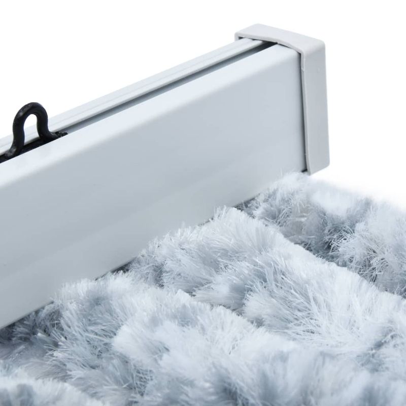 Casa si Gradina - Textile si covoare - Rulouri si jaluzele - Perdea de insecte, alb si gri, 56x200 cm, chenille - Infinity.ro