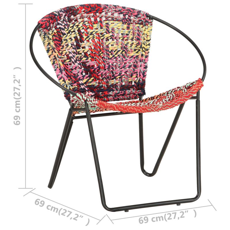 Casa si Gradina - Mobilier - Scaune si fotolii - Scaune - Scaun rotund Chindi, multicolor, material textil - Infinity.ro