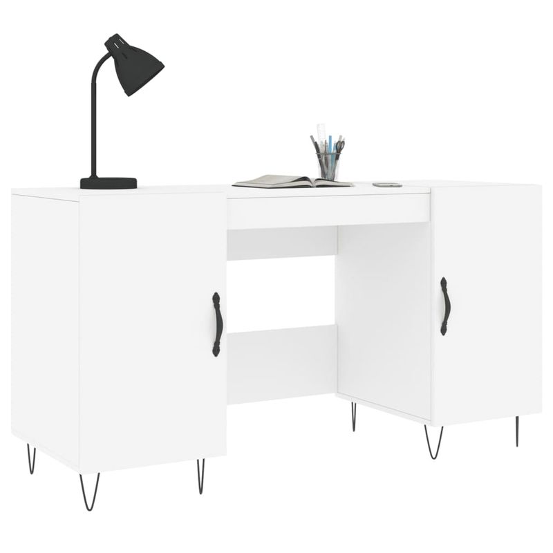 Casa si Gradina - Mobilier - Mese si birouri - Birouri - Birou, alb, 140x50x75 cm, lemn compozit - Infinity.ro