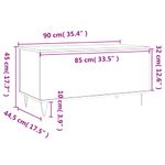 Casa si Gradina - Mobilier - Mese si birouri - Masute de cafea - Masuta de cafea, gri beton, 90x44,5x45 cm, lemn compozit - Infinity.ro