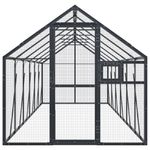 Petshop - Accesorii petshop - Culcusuri si custi - Tarcuri si colivii - Voliera de pasari, antracit, 1,79x6x1,85 m, aluminiu - Infinity.ro