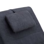 Casa si Gradina - Mobilier - Scaune si fotolii - Fotolii - Sezlong de masaj cu perna, gri, piele intoarsa artificiala - Infinity.ro