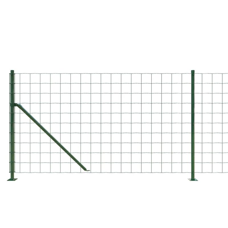 Casa si Gradina - Gradina si terasa - Garduri, panouri si accesorii - Gard plasa de sarma cu bordura, verde, 1,1x25 m - Infinity.ro