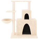 Petshop - Accesorii petshop - Jucarii animale - Ansambluri de joaca - Ansamblu de pisici cu stalpi din funie de sisal, crem, 83 cm - Infinity.ro