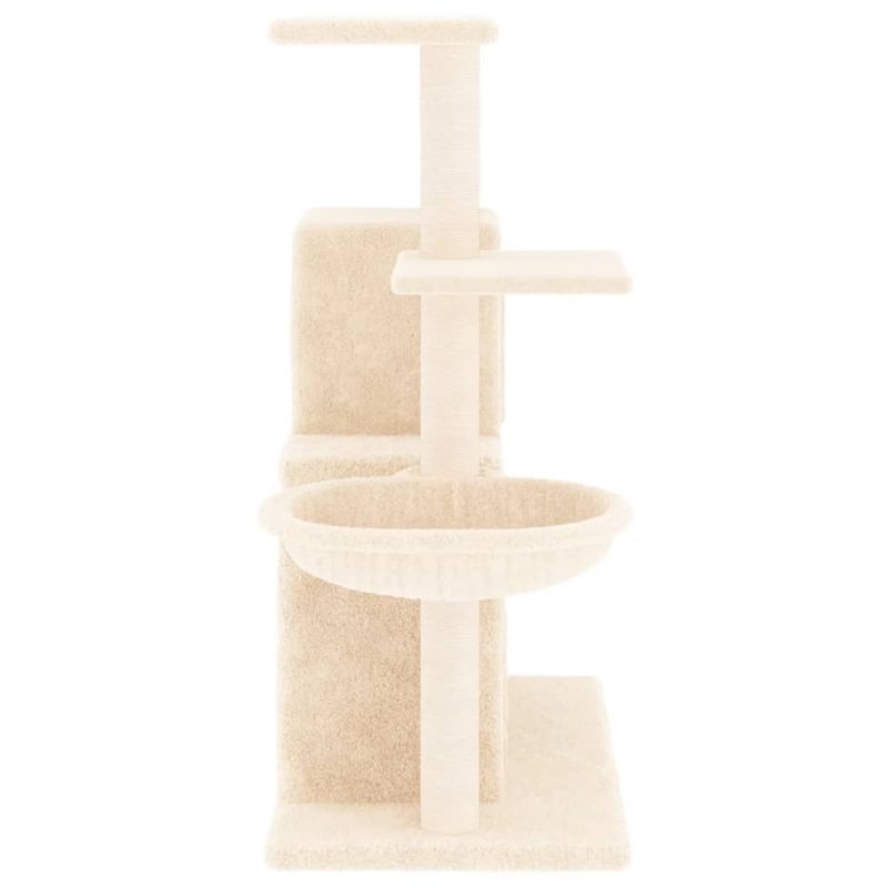 Petshop - Accesorii petshop - Jucarii animale - Ansambluri de joaca - Ansamblu de pisici cu stalpi din funie de sisal, crem, 83 cm - Infinity.ro