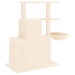 Petshop - Accesorii petshop - Jucarii animale - Ansambluri de joaca - Ansamblu de pisici cu stalpi din funie de sisal, crem, 83 cm - Infinity.ro