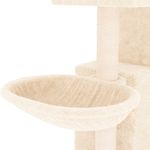 Petshop - Accesorii petshop - Jucarii animale - Ansambluri de joaca - Ansamblu de pisici cu stalpi din funie de sisal, crem, 83 cm - Infinity.ro