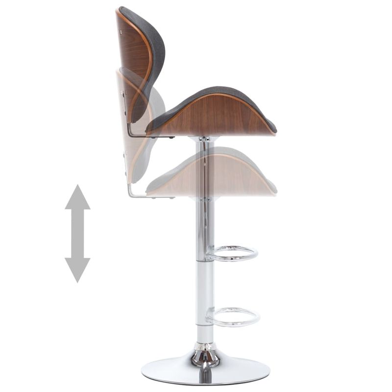 Casa si Gradina - Mobilier - Scaune si fotolii - Scaune - Scaun de bar, gri, material textil - Infinity.ro
