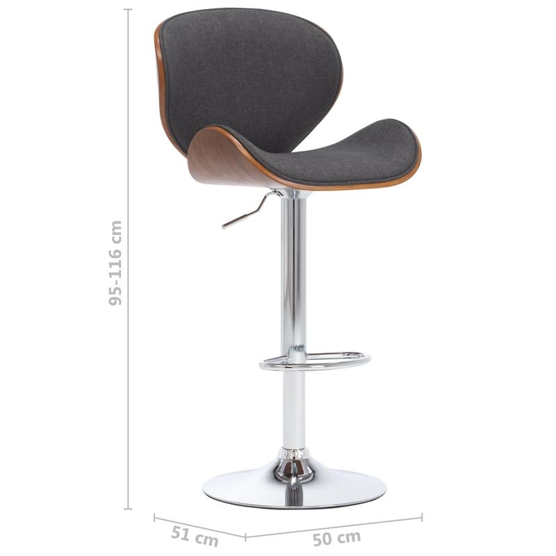 Casa si Gradina - Mobilier - Scaune si fotolii - Scaune - Scaun de bar, gri, material textil - Infinity.ro