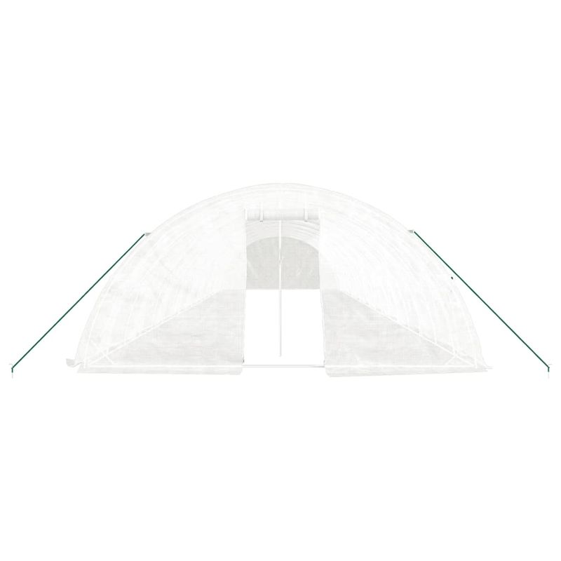 Casa si Gradina - Gradinarit si plante - Sere si solarii - Sera cu cadru din otel, alb, 90 m², 18x5x2,3 m - Infinity.ro