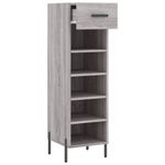 Casa si Gradina - Mobilier - Dulapuri si sifoniere - Dulapuri pantofi - Pantofar, gri sonoma, 30x35x105 cm, lemn compozit - Infinity.ro