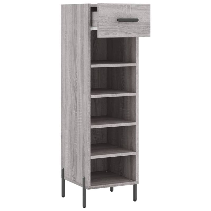 Casa si Gradina - Mobilier - Dulapuri si sifoniere - Dulapuri pantofi - Pantofar, gri sonoma, 30x35x105 cm, lemn compozit - Infinity.ro