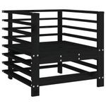 Casa si Gradina - Gradina si terasa - Mobilier exterior - Canapele si fotolii gradina - Scaune de gradina cu perne, 2 buc., negru, lemn masiv de pin - Infinity.ro