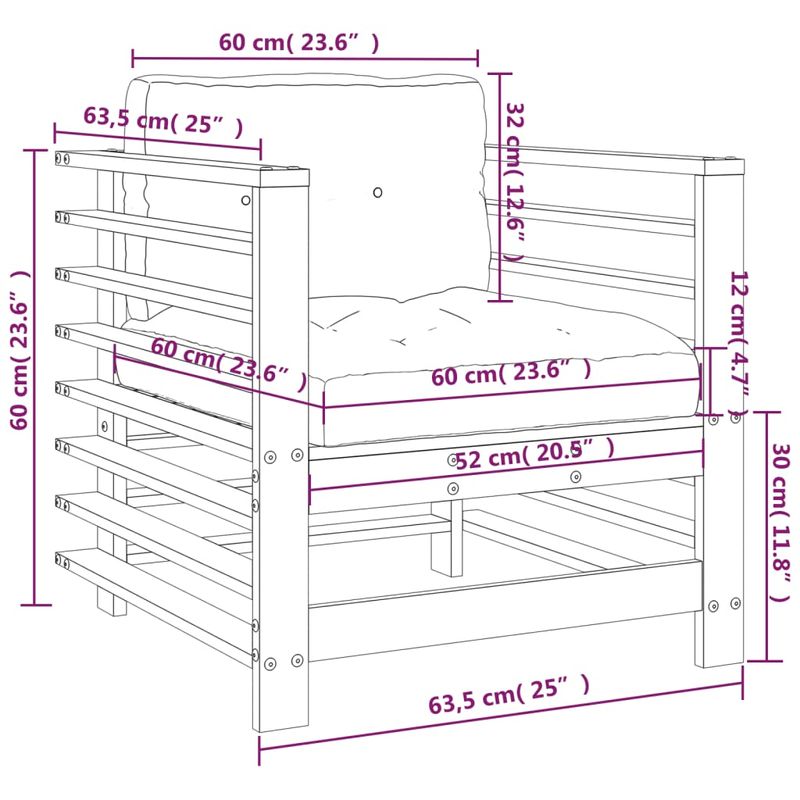 Casa si Gradina - Gradina si terasa - Mobilier exterior - Canapele si fotolii gradina - Scaune de gradina cu perne, 2 buc., negru, lemn masiv de pin - Infinity.ro