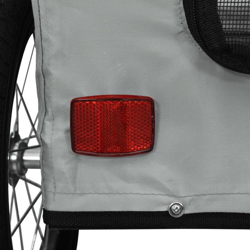 Petshop - Accesorii petshop - Culcusuri si custi - Genti si articole transport - Remorca de bicicleta animale companie, textil oxford/fier, mărime 124x53x53 cm - Infinity.ro